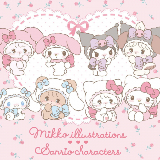 mikko illustrations x sanrio characters