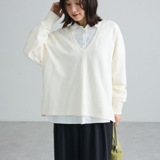 Green Parks 深V領抓絨套頭衫