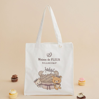 Maison de FLEUR 輕鬆熊方形手提袋 Maison de FLEUR 輕鬆熊方形手提袋