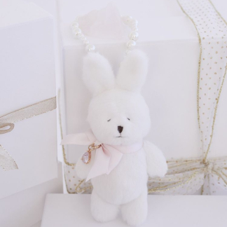 Maison de FLEUR 精緻絲帶兔子吊墜 Maison de FLEUR 精緻絲帶兔子吊墜