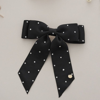 Maison de FLEUR 精緻羅緞絲帶髮夾 Maison de FLEUR 精緻羅緞絲帶髮夾