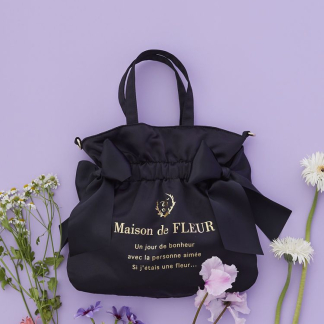 Maison de FLEUR 【雙向】雙絲帶雙向手提袋 Maison de FLEUR 【雙向】雙絲帶雙向手提袋