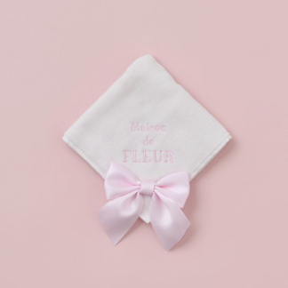 Maison de FLEUR 大號絲帶毛巾手帕