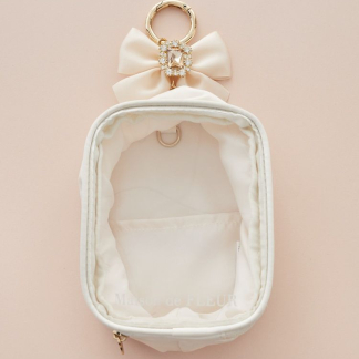 Maison de FLEUR 【共有6種顏色可選】Bijou Ribbon 透明收納袋 S