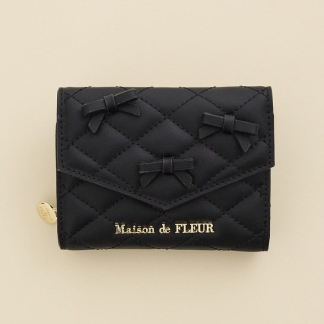Maison de FLEUR Rombas 絎縫緞帶錢包 Maison de FLEUR Rombas 絎縫緞帶錢包
