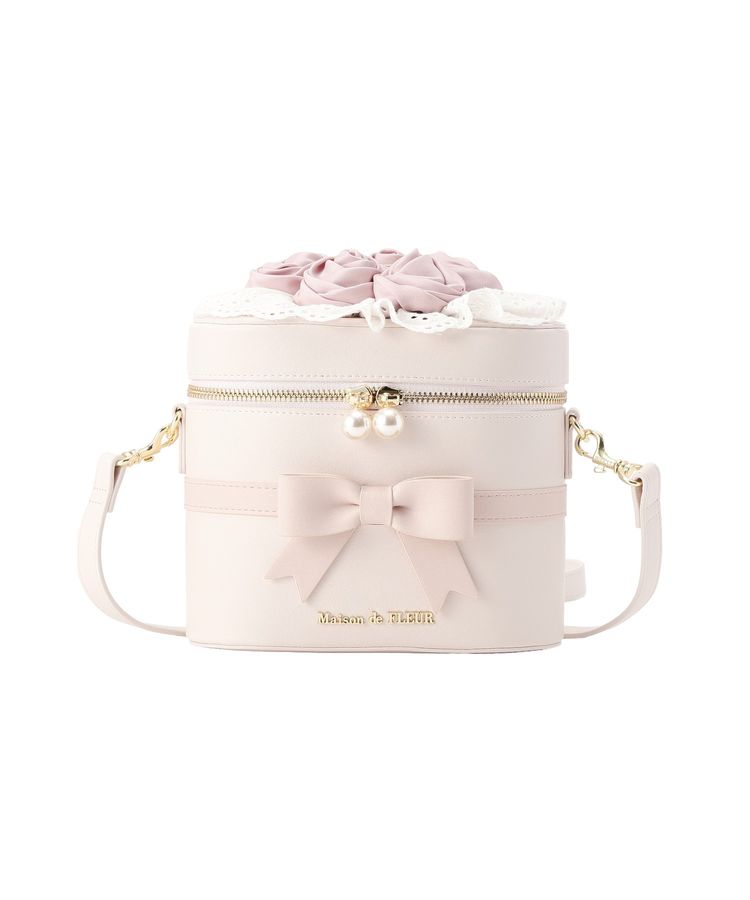 Maison de FLEUR 玫瑰花束立方體單肩包