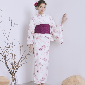 Maison de FLEUR [分離式浴衣/平子腰帶套裝] 玫瑰絲帶分離式浴衣
