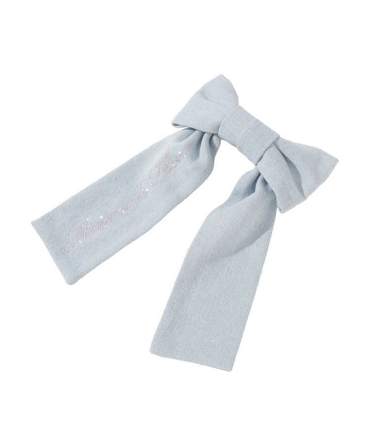 Maison de FLEUR 藍色狂熱牛仔絲帶髮夾