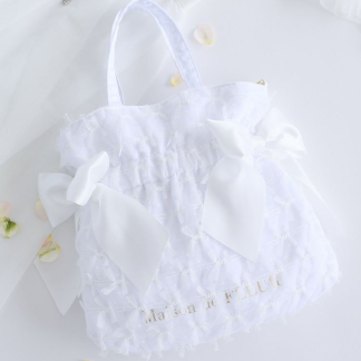Maison de FLEUR 蕾絲雙緞帶兩用手提袋