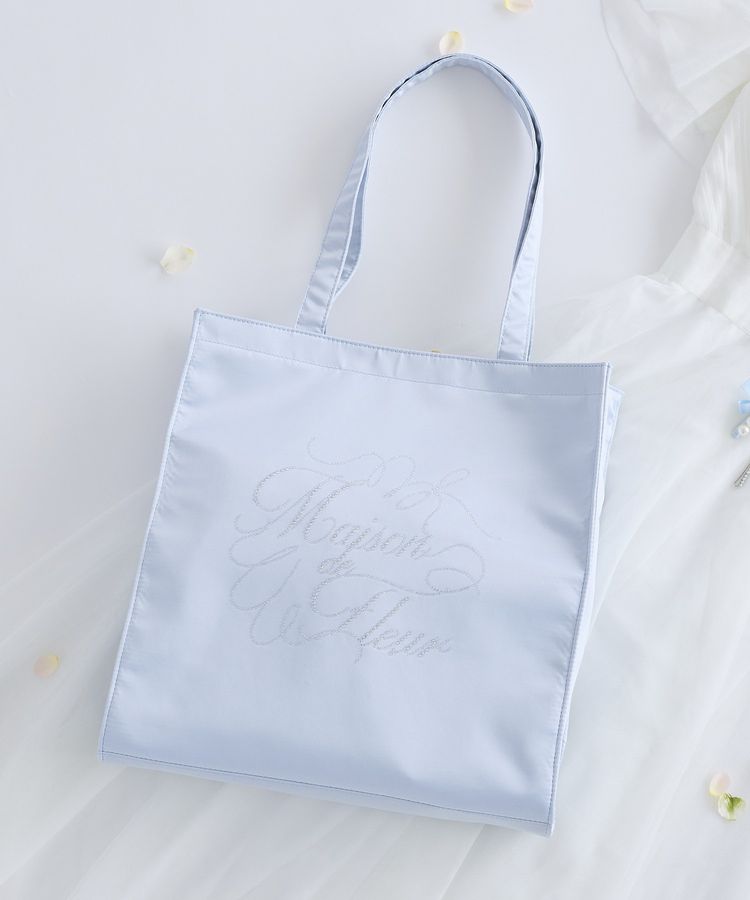 Maison de FLEUR 緞面水鑽手提包 Maison de FLEUR 緞面水鑽手提包