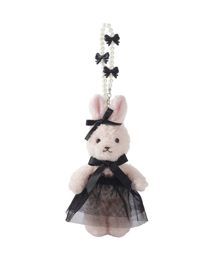 Maison de FLEUR 絲帶狂熱兔子吊墜