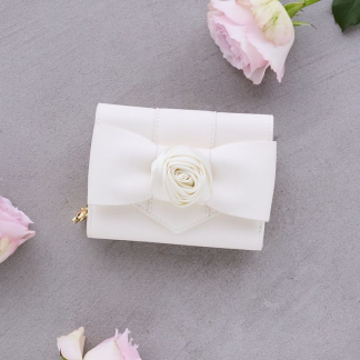 Maison de FLEUR 玫瑰絲帶迷你錢包 Maison de FLEUR 玫瑰絲帶迷你錢包