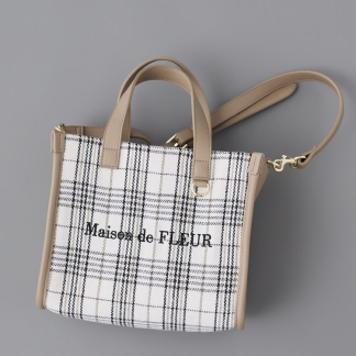 Maison de FLEUR 格紋兩用單肩包 Maison de FLEUR 格紋兩用單肩包