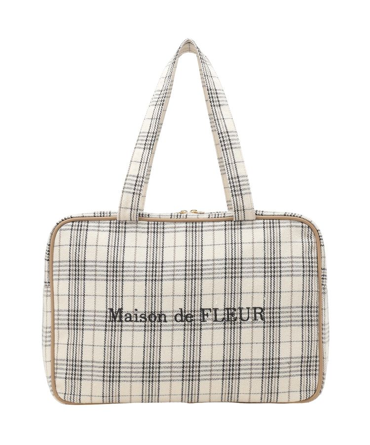 Maison de FLEUR 格子迷你登機包