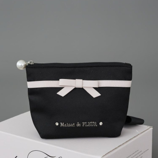 Maison de FLEUR 雙色緞帶小袋 Maison de FLEUR 雙色緞帶小袋