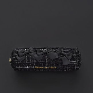 Maison de FLEUR 粗花呢絲帶長袋