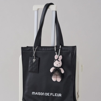 Maison de FLEUR 【5種顏色可選 / 可隨身攜帶 / 可容納A4紙張】拉鍊式方形手提包 Maison de FLEUR 【5種顏色可選 / 可隨身攜帶 / 可容納A4紙張】拉鍊式方形手提包