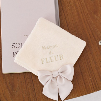 Maison de FLEUR 大號絲帶毛巾手帕 Maison de FLEUR 大號絲帶毛巾手帕