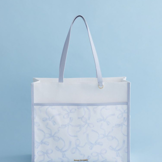 Maison de FLEUR [A4尺寸相容] 緞帶印花方形手提袋