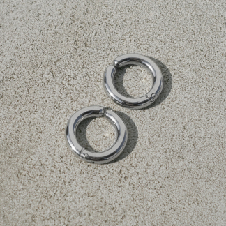 預訂GOLDY Basic Line Hoop Stainless Stepless Fit Earring 預訂GOLDY Basic Line Hoop Stainless Stepless Fit Earring