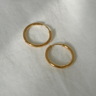 預訂GOLDY 窄線單扣不鏽鋼耳環 預訂GOLDY 窄線單扣不鏽鋼耳環
