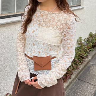 w closet 花卉拼接T卹