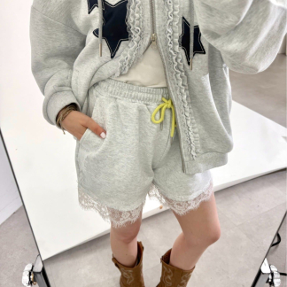 w closet 蕾絲短運動褲
