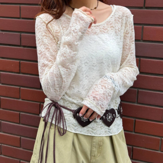 w closet 蕾絲內襯套頭衫