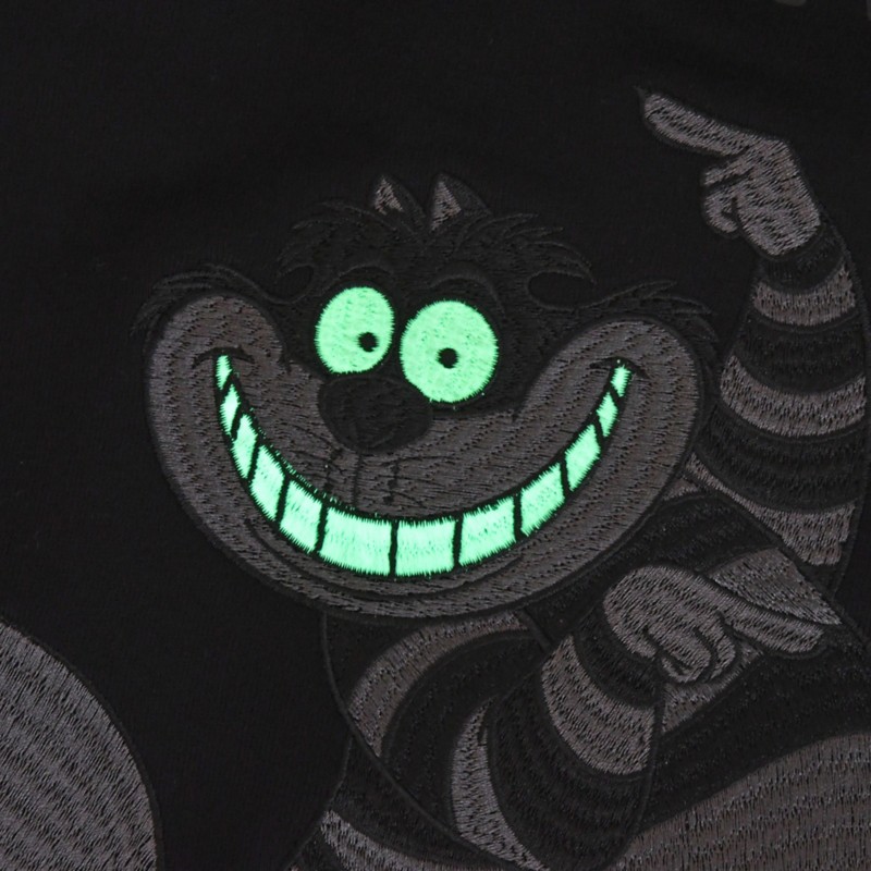 預訂japan disneystore 妙妙貓 長袖連帽衫 夜光 黑色 CHESHIRE CAT