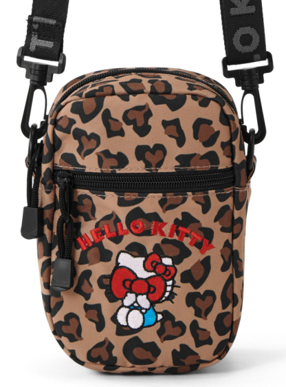 預訂GRL Hello Kitty刺繡豹紋迷你斜孭袋