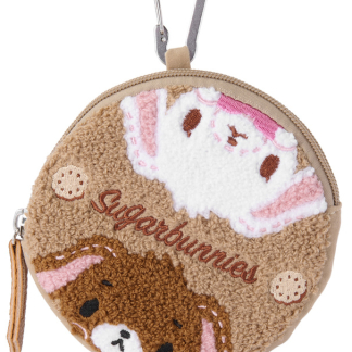 預訂GRL Sugar Bunnies刺繡圓形小包 啡色