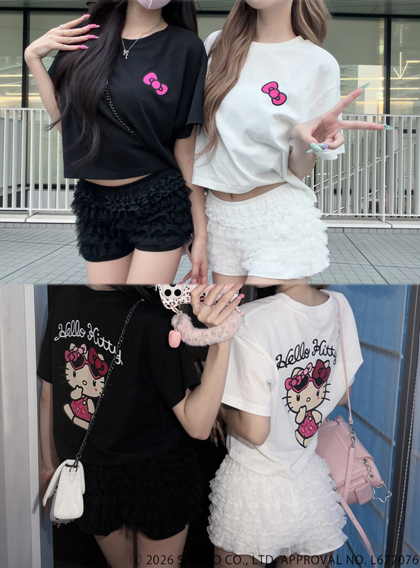 預訂GRL Hello Kitty曬黑印花T恤