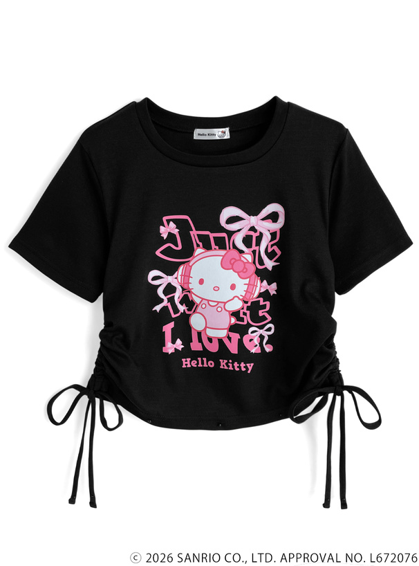 預訂GRL Hello Kitty抽繩印花T恤 預訂GRL Hello Kitty抽繩印花T恤