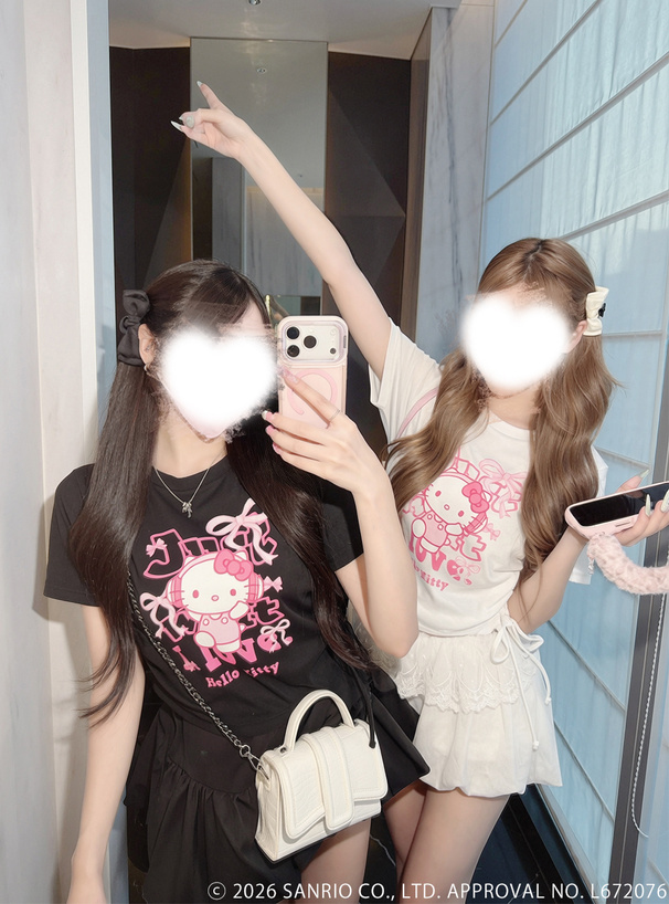 預訂GRL Hello Kitty抽繩印花T恤