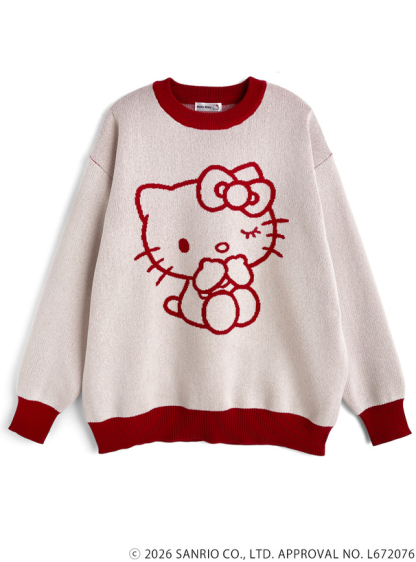 預訂GRL Hello Kitty提花針織上衣