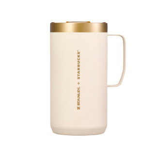 預訂2026 韓國Starbucks 聖誕限定 米白金不鏽鋼保溫杯 710ml