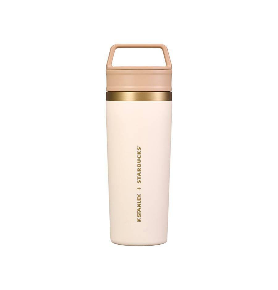 預訂2026 韓國Starbucks 聖誕限定 米白金不鏽鋼外帶杯(連提手)473ml 預訂2026 韓國Starbucks 聖誕限定 米白金不鏽鋼外帶杯(連提手)473ml