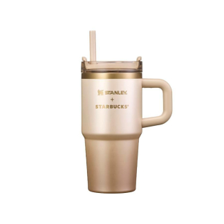 預訂2026 韓國Starbucks 聖誕限定 米白金不鏽鋼保溫杯（STANLEY 聯乘）591ml
