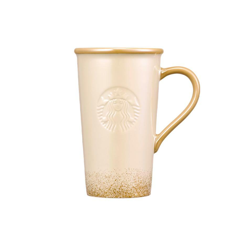 預訂2026 韓國Starbucks 聖誕限定 米白色陶瓷杯(金色手柄)473ml 預訂2026 韓國Starbucks 聖誕限定 米白色陶瓷杯(金色手柄)473ml