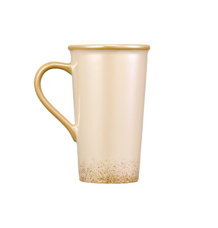 預訂2026 韓國Starbucks 聖誕限定 米白色陶瓷杯(金色手柄)473ml