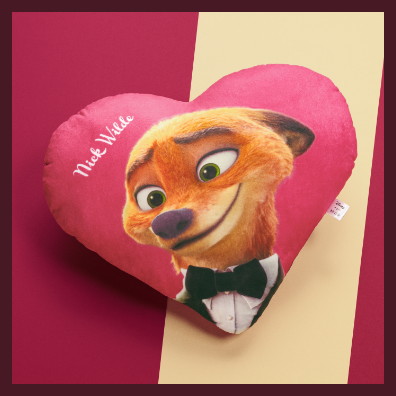 預訂Nick Wilde x tokyo banana 心形cushion